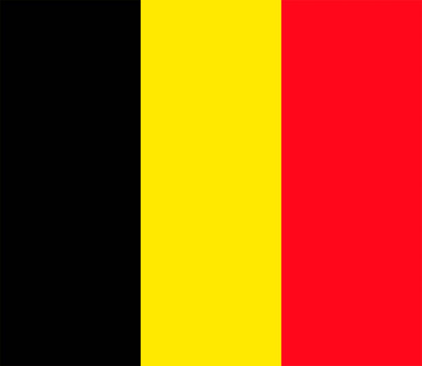 Official Flag of Belgium vector art illustration