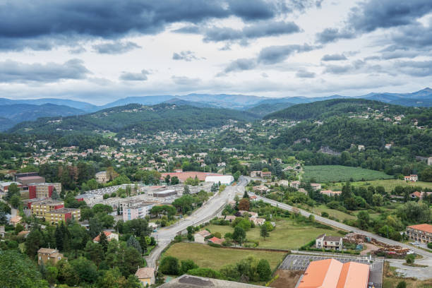 istock Panorama on the city of Aubenas 869022580