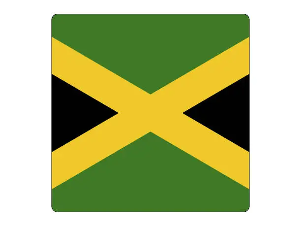 Vector illustration of Flag of Jamaica