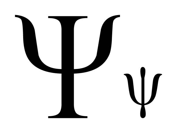 Letter Psi Letter Psi of the Greek Alphabet psi stock illustrations