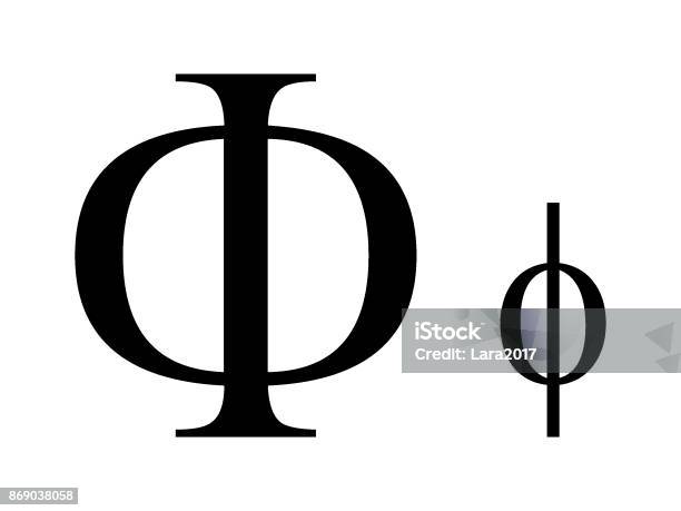 Letter Phi Stock Illustration - Download Image Now - Greece, Letter - Document, Alphabet