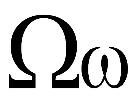 Letter Omega of the Greek Alphabet