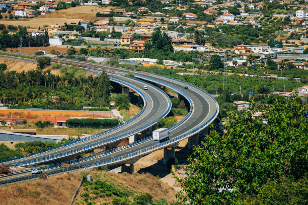 istock Motion Cars On Freeway In Spain, Europe 869041516