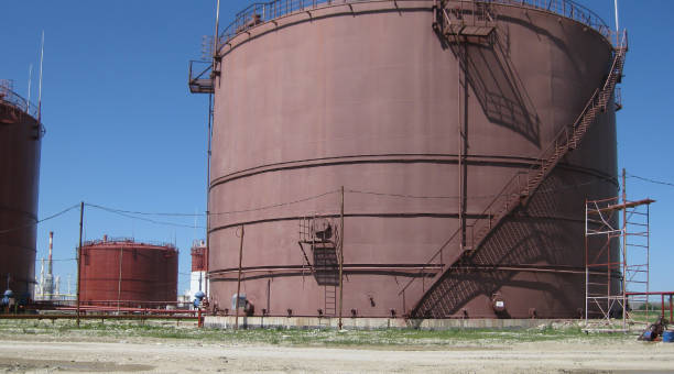 istock Storage tanks for petroleum products 869044420