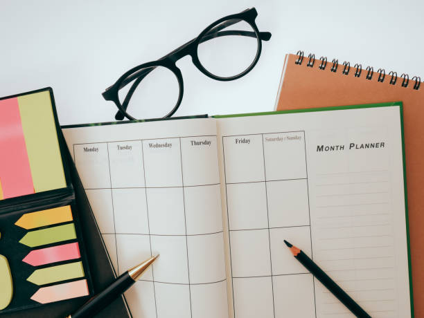 istock blank planning notebook and pen on desk use us organizer schedule life or business planner concept 869050174