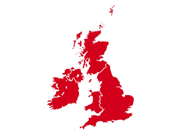 지도 영국 및 아일랜드 - scotland cyprus stock illustrations