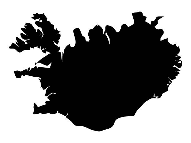 아이슬란드 지도 - scotland cyprus stock illustrations