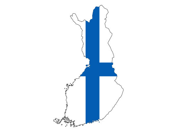 맵 핀란드 - scotland cyprus stock illustrations