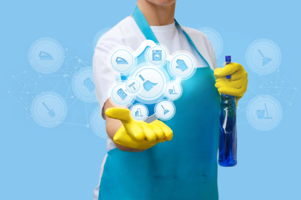 montre de femme de ménage services de nettoyage. - protective glove washing up glove cleaning latex photos et images de collection
