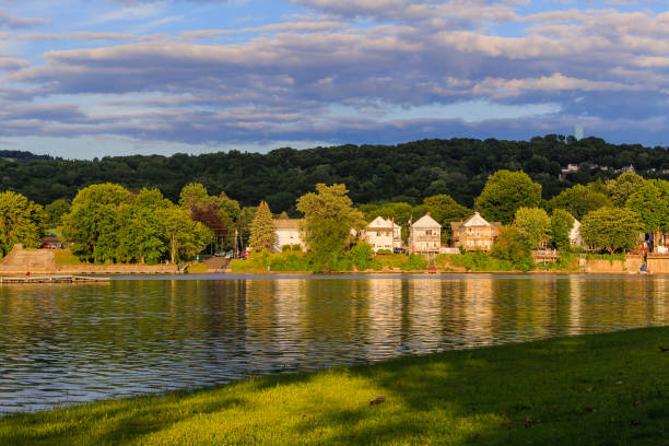 istock Hudson and Mohawk River view meeting at Livingston NY 869054090