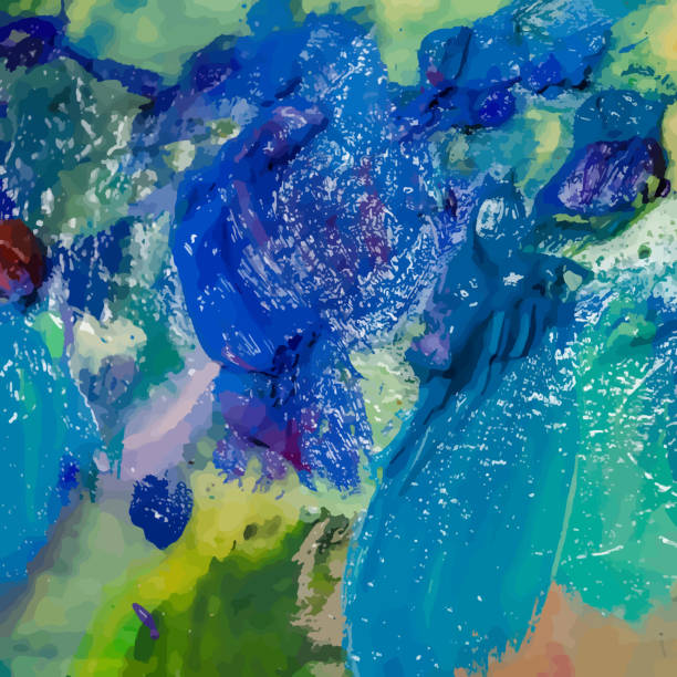 istock Oil painting  background. Brush strokes on the palette. Hand drawn vector illustration. 869058384