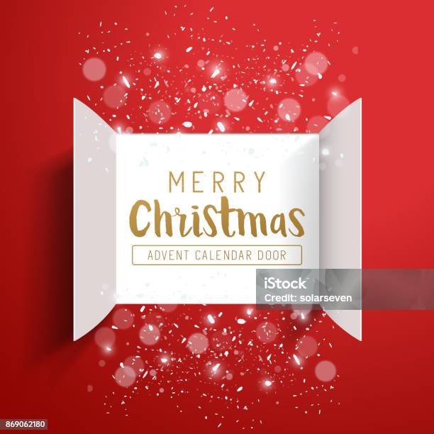 Advent Calendar Doors Stock Illustration - Download Image Now - Advent Calendar, Christmas, Opening