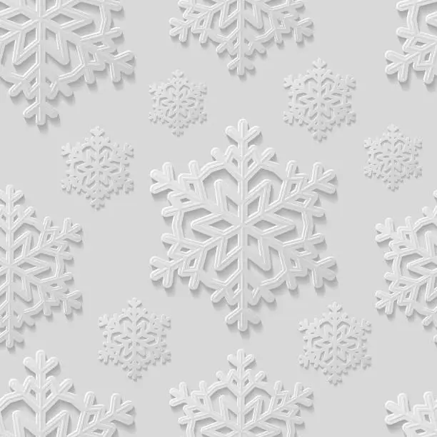 Vector illustration of Seamless snowflakes background