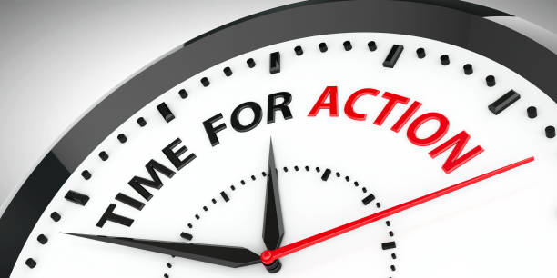 시계-행동을 위한 시간 - plan of action 뉴스 사진 이미지
