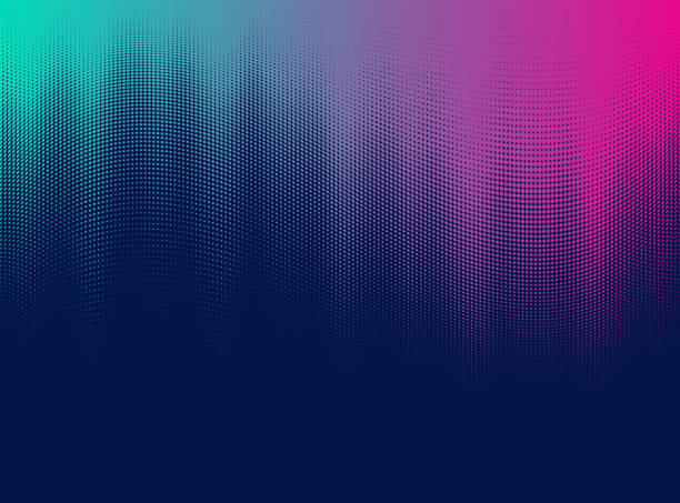 Vector Halftone Gradient Vector halftone gradient effect. Vibrant abstract background. Retro 80's style colors and textures. vibrant color stock illustrations