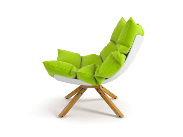 istock Armchair isolated on white background 3D rendering 869078240