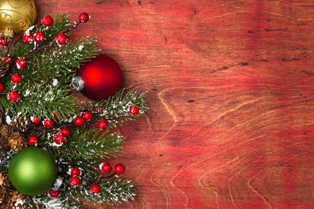 istock Christmas Decoration Rustic Wood Background 869078272
