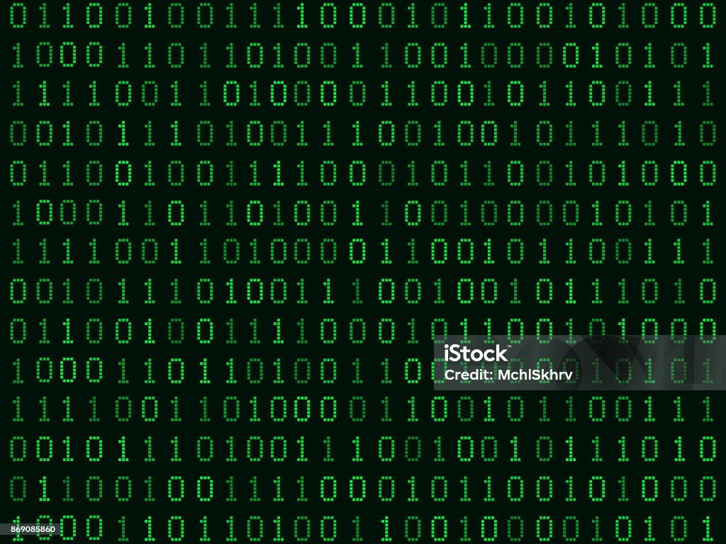 Binary Code Pattern Stock Illustration - Download Image Now - Abstract ...