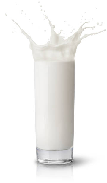 istock Milk splashing from glass 869091650