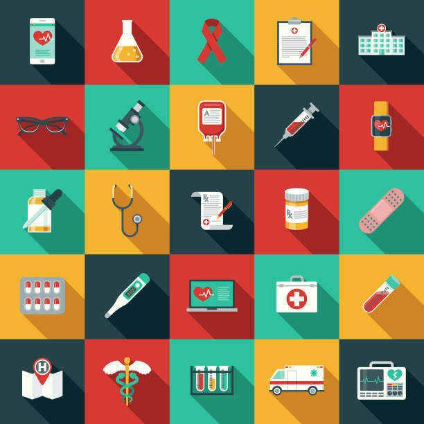 ilustrações de stock, clip art, desenhos animados e ícones de flat design healthcare & medicine icon set with side shadow - blood bag