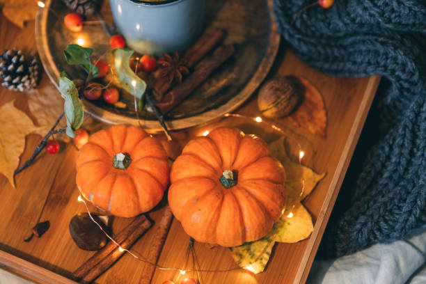 istock A cup of tea. Comfort autumn composition 869099620