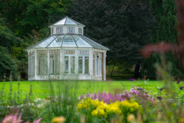 istock Gazebo in beautiful gardens 869102118