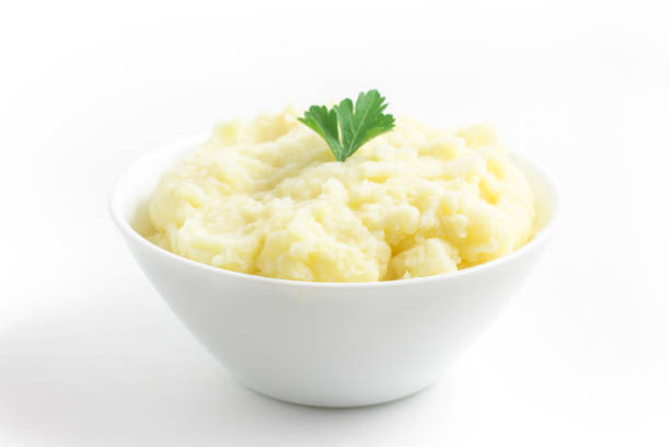 istock Potato puree or mashed potatoes in a bowl 869119580