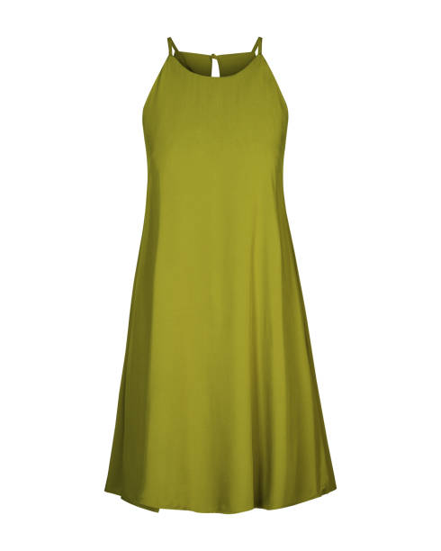 istock Light grass green elegant cocktail summer sleeveless dress 869122748