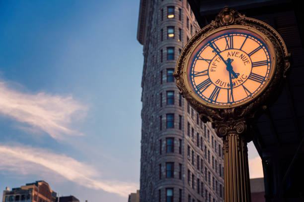 Flatiron Building and Fifth Avenue Clock
