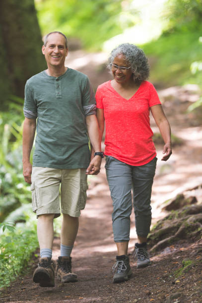 istock Senior couple hiking trip 869148468