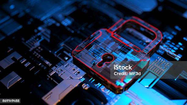 Digital Security Concept Stock Photo - Download Image Now - Blockchain, Internet, Security