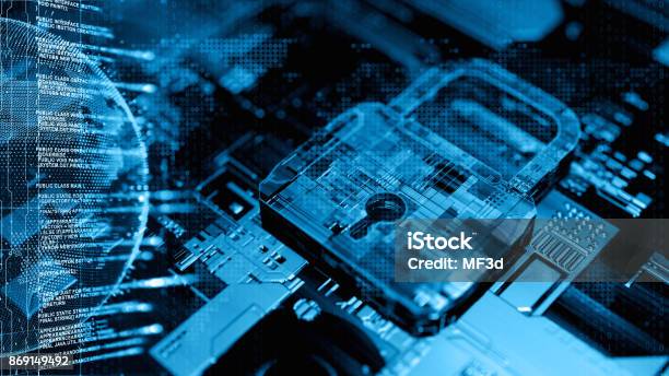 Digital Security Concept Stock Photo - Download Image Now - Security, Security System, Technology