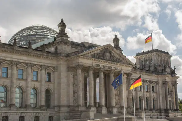 German parliament building (Reichstag) in Berlin, Germany