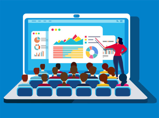 Online training Online training financial education stock illustrations