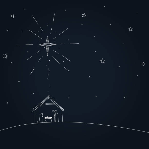 illustrazioni stock, clip art, cartoni animati e icone di tendenza di natività - holy night