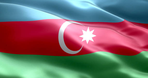 The flag of Azerbaijan