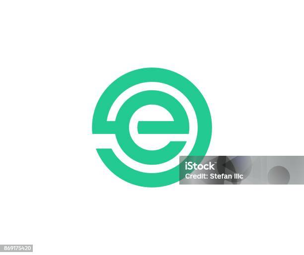 E Icon Stock Illustration - Download Image Now - Letter E, Logo, Design