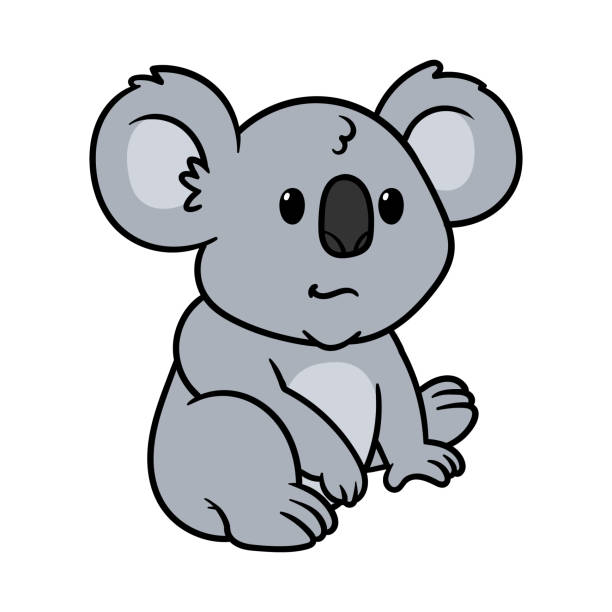 illustrazioni stock, clip art, cartoni animati e icone di tendenza di cartone animato koala - stuffed animal toy koala australia