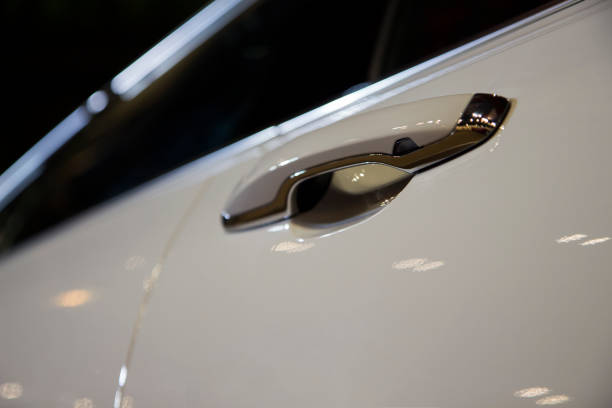 istock Car door handle of a car 869184696