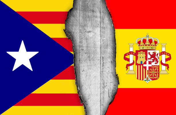 istock Catalonia and Spain Flag 869211956