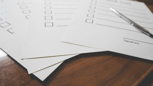 istock Group of document with pen and space for fill information . 869212446
