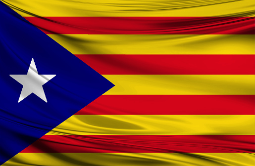 Catalonian waving flag