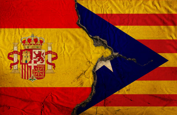 istock Spain and Catalan Estelada Flag 869217932