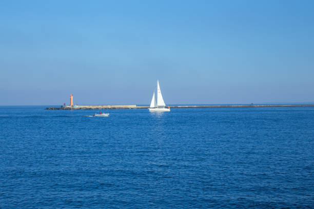 istock Latvia, Riga, Baltic sea, mole, wave, yacht. 2017 869222236