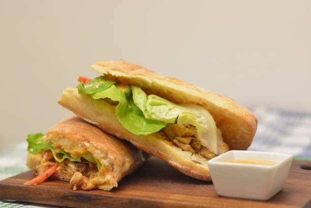 istock Meat Sandwich on cutting board 869222720