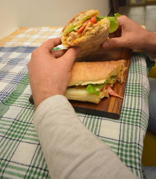 istock Meat Sandwich on cutting board 869222760
