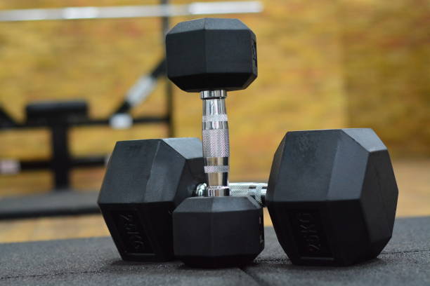 istock Sport Gym Dumbbells 869229522