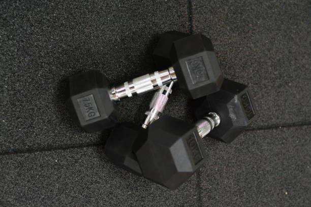 istock Sport Gym Dumbbells 869229694