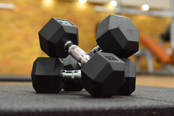 istock Sport Gym Dumbbells 869229844