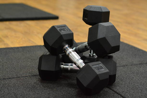istock Sport Gym Dumbbells 869229928
